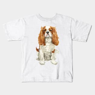 Cavalier King Charles Spaniel - Watercolour Blenheim Kids T-Shirt